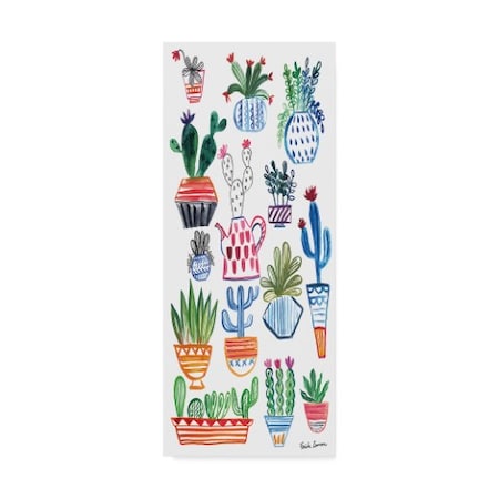 Farida Zaman 'Funky Cacti I' Canvas Art,8x19